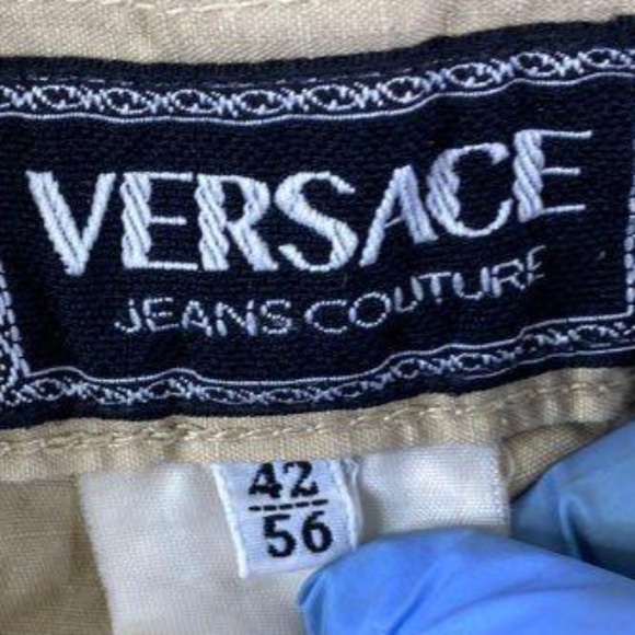 Khaki Versace Shorts w/ COA - Size 40 - Picture 7 of 7